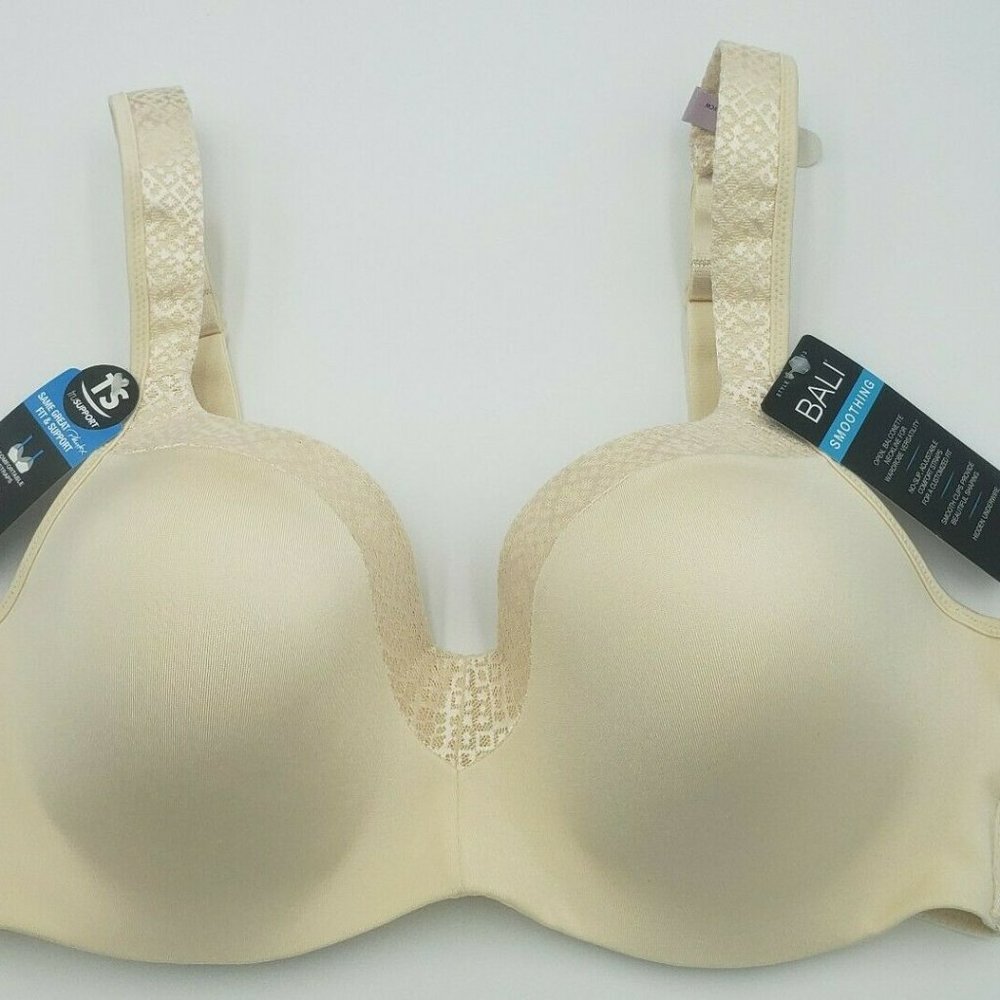 Bali Women's One Smooth U Balconette Underwire Bra DF4823 Beige 36DD New